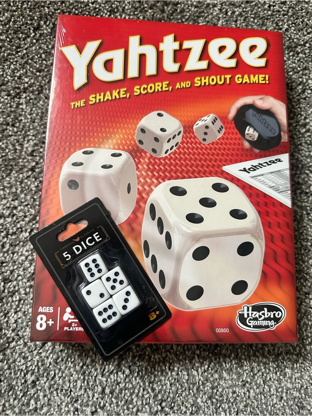 Hasbro Yahtzee Game - Red and White Box